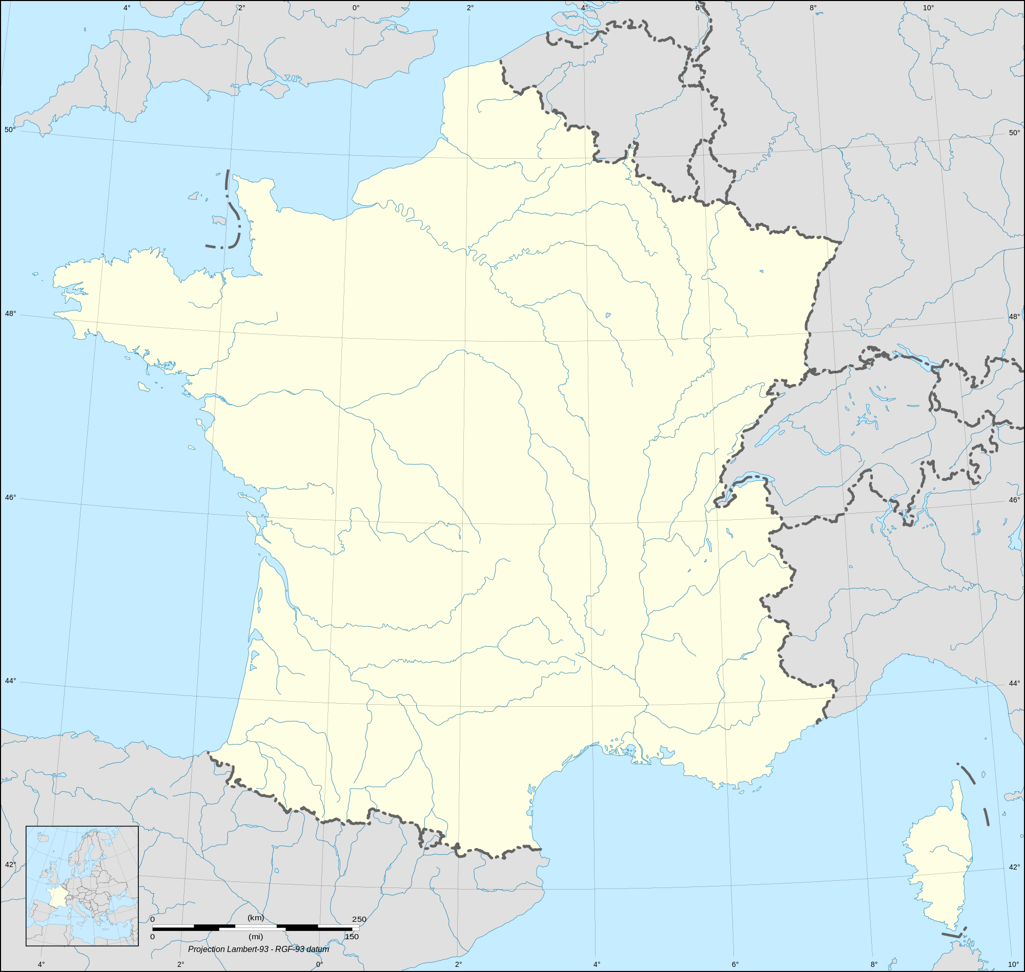 carte de france fleuves