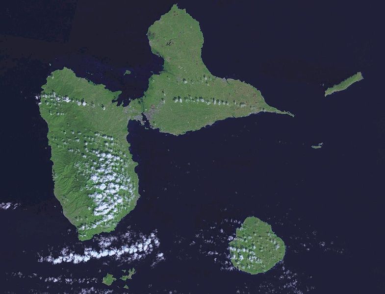 carte satellite guadeloupe