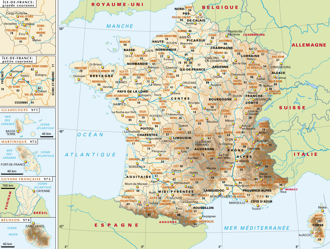 carte villes de france