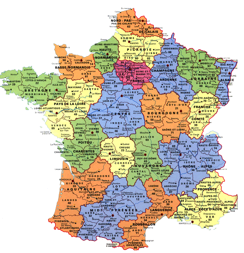 carte de france