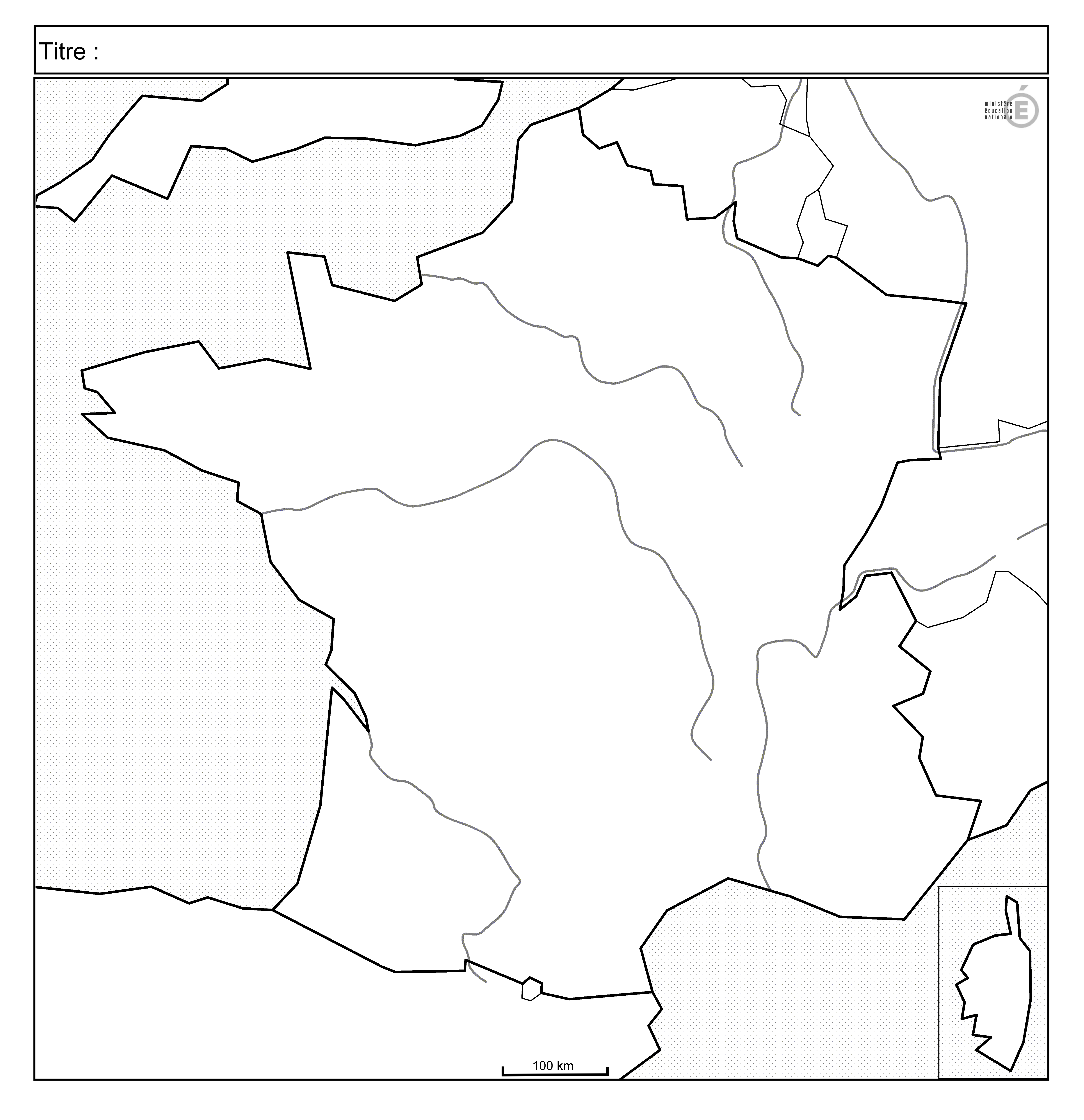 carte de france vierge